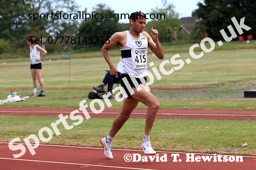 1500 metres, 2025 NEMAA Track and Field, Monkton. Photo: David T. Hewitson/Sports for All Pics